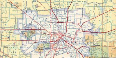 Errepide mapa Houston