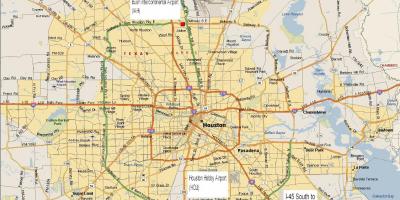 Mapa Houston metro area
