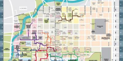 Downtown Houston tunela mapa