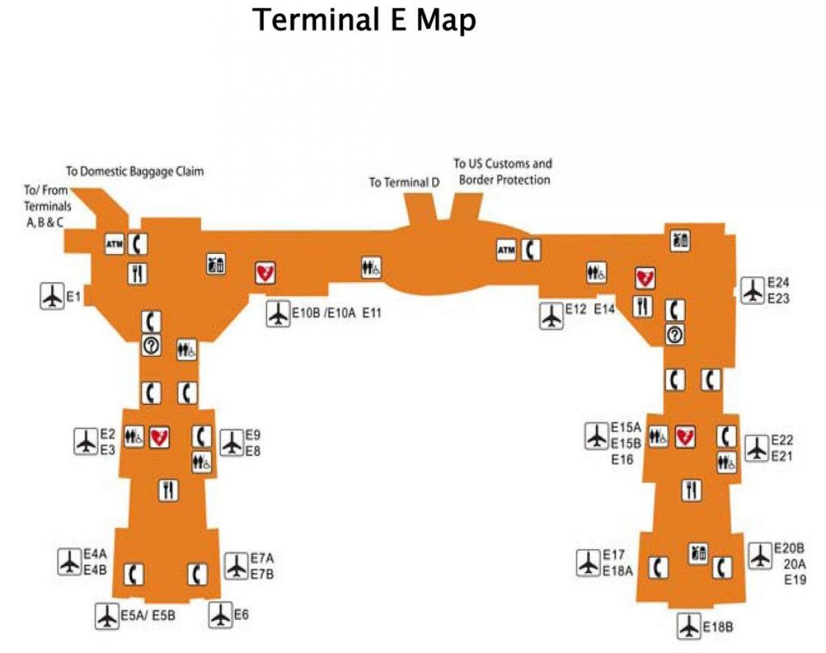 Houston aireportuko terminal e mapa