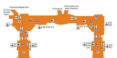 Houston aireportuko terminal e mapa